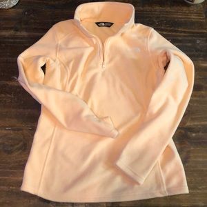 North face peach sweater/workout top